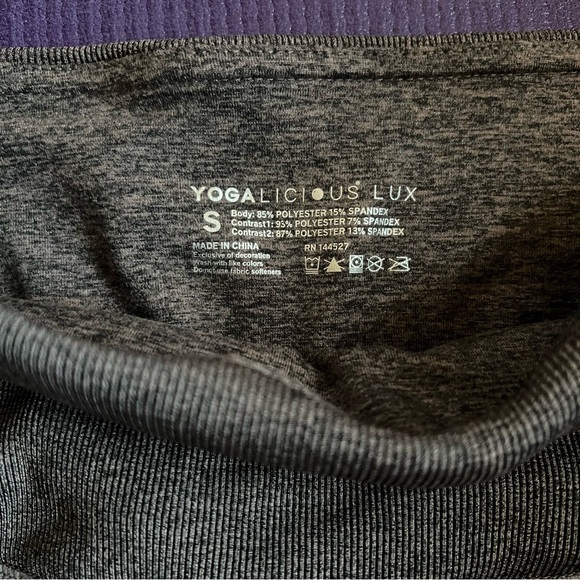 Yogalicious Gray Bike Shorts with Stretchy Fit and Wide Waistband - Picture 2 of 3